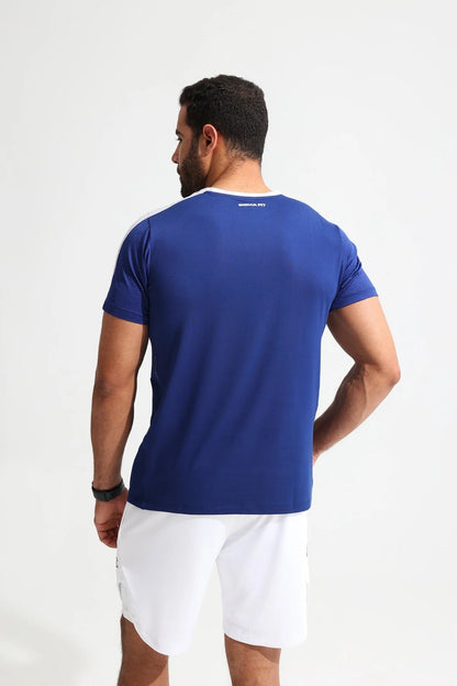 Premium Contrast Tee - Azure Edge Edition